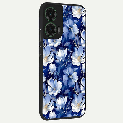  Cute Floral Patterns back cover For Moto G35 slim fit glass case with vibrant aesthetic design