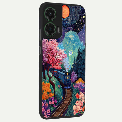  Digital Art back cover For Moto G35 slim fit glass case with vibrant aesthetic design