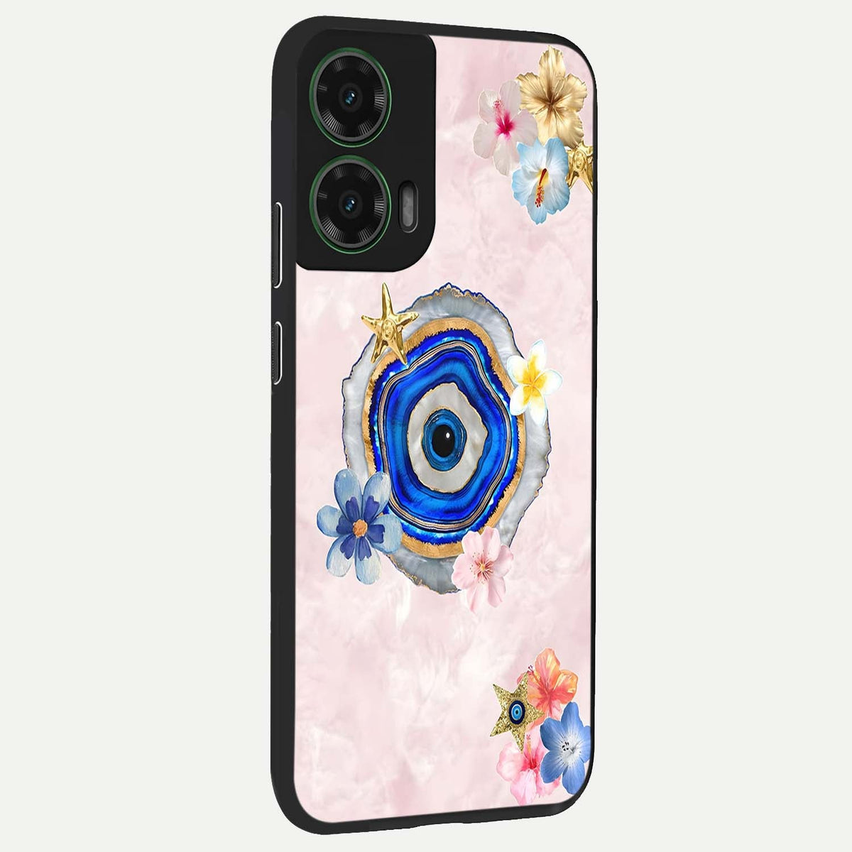  Divine Aura Bloom back cover For Moto G35 slim fit glass case with vibrant aesthetic design