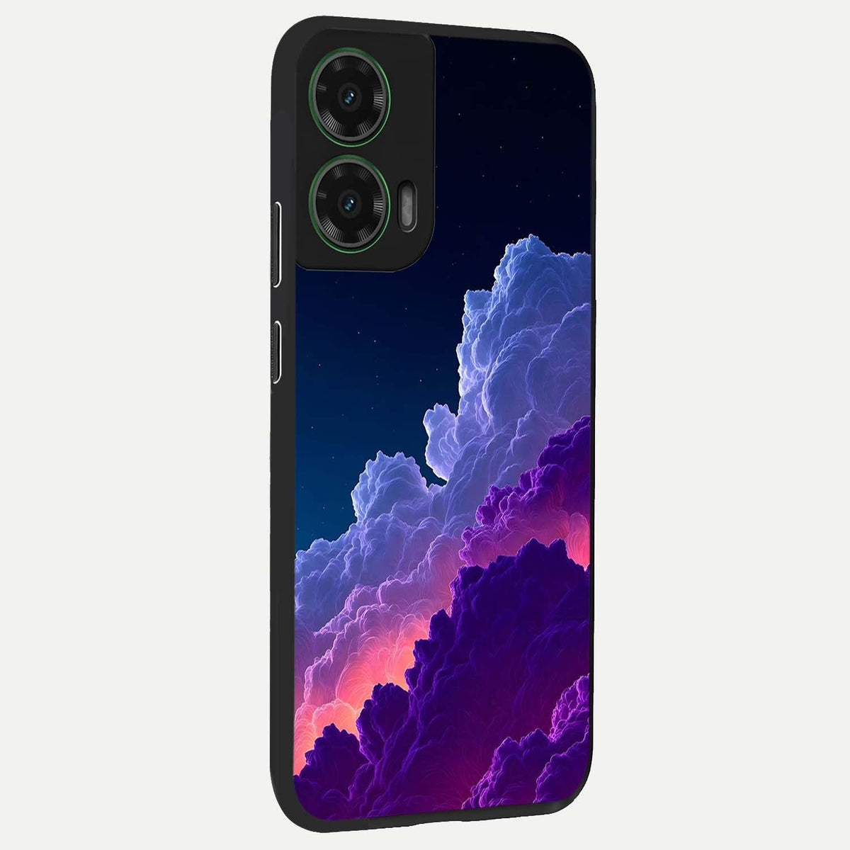  Dreamy Cloud Skies back cover For Moto G35 slim fit glass case with vibrant aesthetic design
