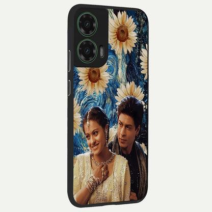  Eternal Love Story back cover For Moto G35 slim fit glass case with vibrant aesthetic design