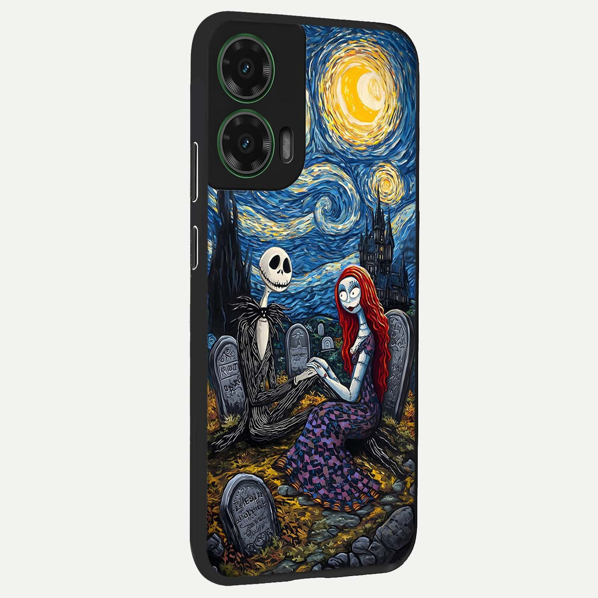  Eternal Night Love back cover For Moto G35 slim fit glass case with vibrant aesthetic design