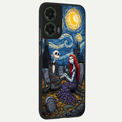 Eternal Night Love back cover For Moto G35 slim fit glass case with vibrant aesthetic design
