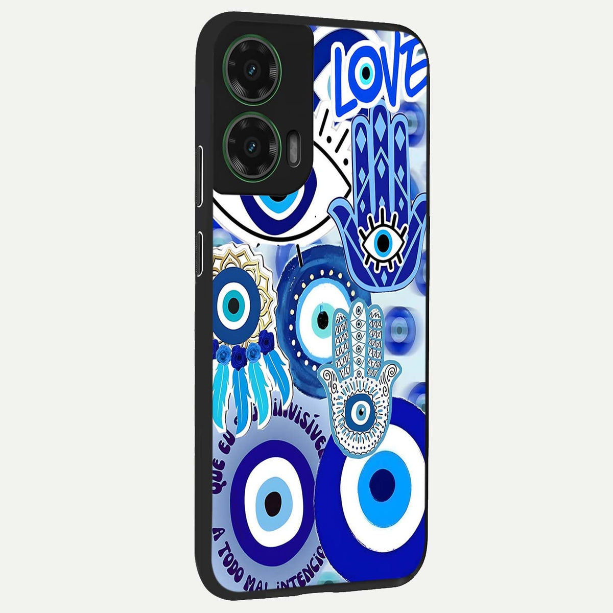  Evil Eyes Dream back cover For Moto G35 slim fit glass case with vibrant aesthetic design