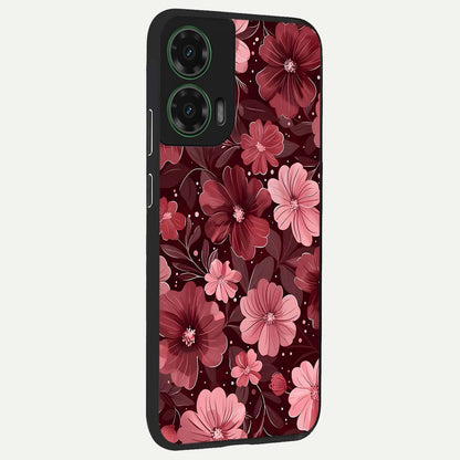  Flower Blush Bloom back cover For Moto G35 slim fit glass case with vibrant aesthetic design