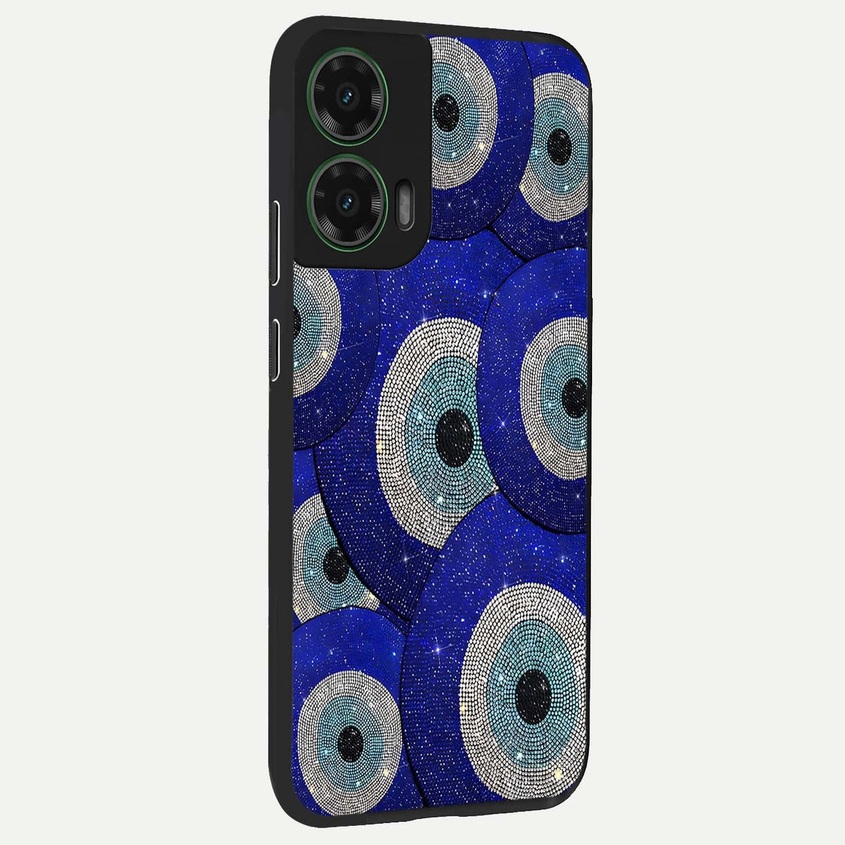  Galaxy Eye Flow back cover For Moto G35 slim fit glass case with vibrant aesthetic design