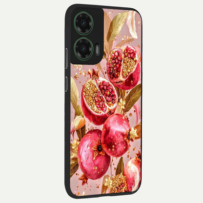  Golden Bloom Glow back cover For Moto G35 slim fit glass case with vibrant aesthetic design
