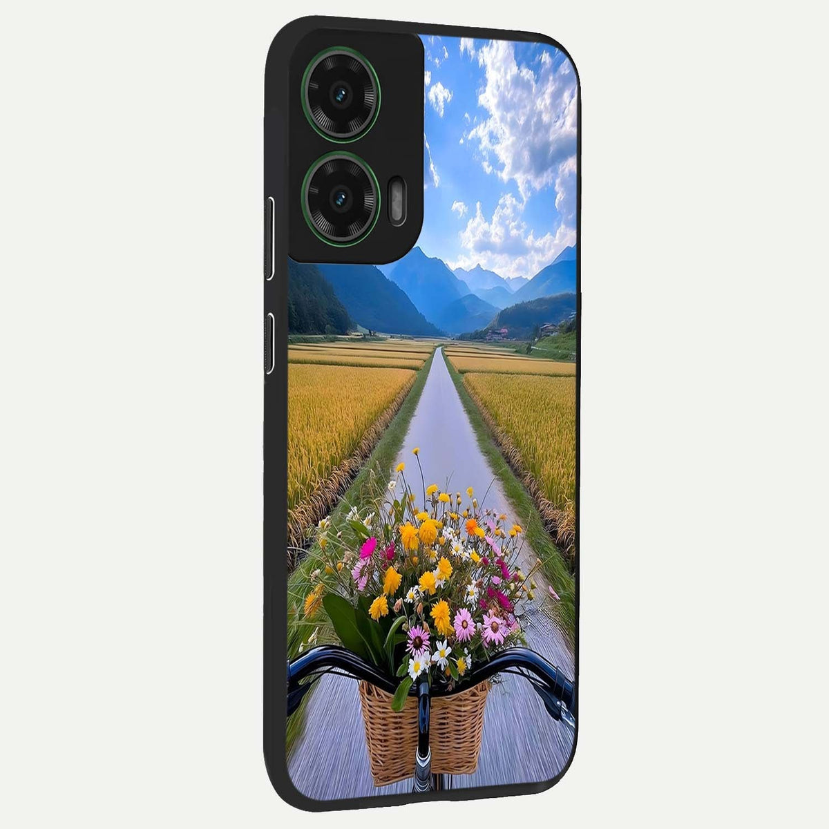  Golden Field Journey back cover For Moto G35 slim fit glass case with vibrant aesthetic design