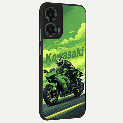  Greenery Sky back cover For Moto G35 slim fit glass case with vibrant aesthetic design