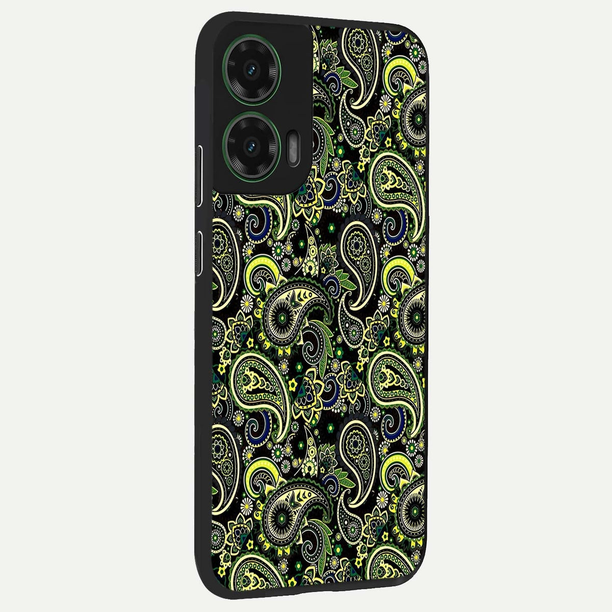  Green Lemon back cover For Moto G35 slim fit glass case with vibrant aesthetic design