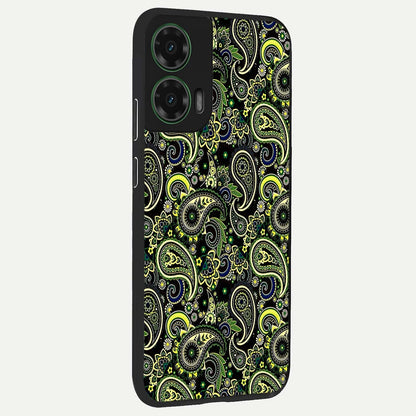  Green Lemon back cover For Moto G35 slim fit glass case with vibrant aesthetic design