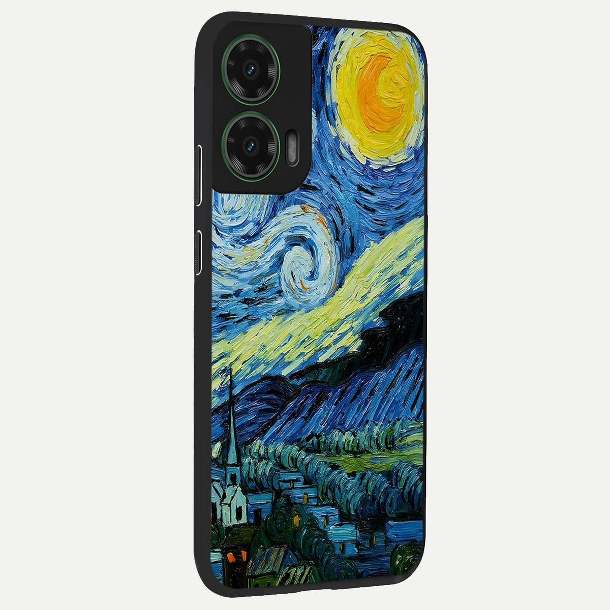  Inspired Van Gogh Art back cover For Moto G35 slim fit glass case with vibrant aesthetic design