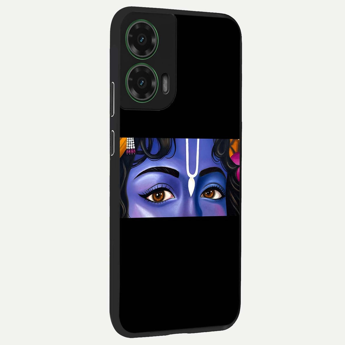 Krishna Eye back cover For Moto G35 slim fit glass case with vibrant aesthetic design