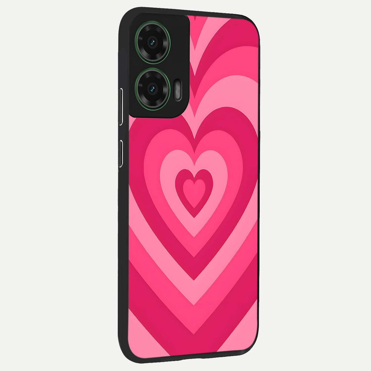  Layered Love Hearts back cover For Moto G35 slim fit glass case with vibrant aesthetic design