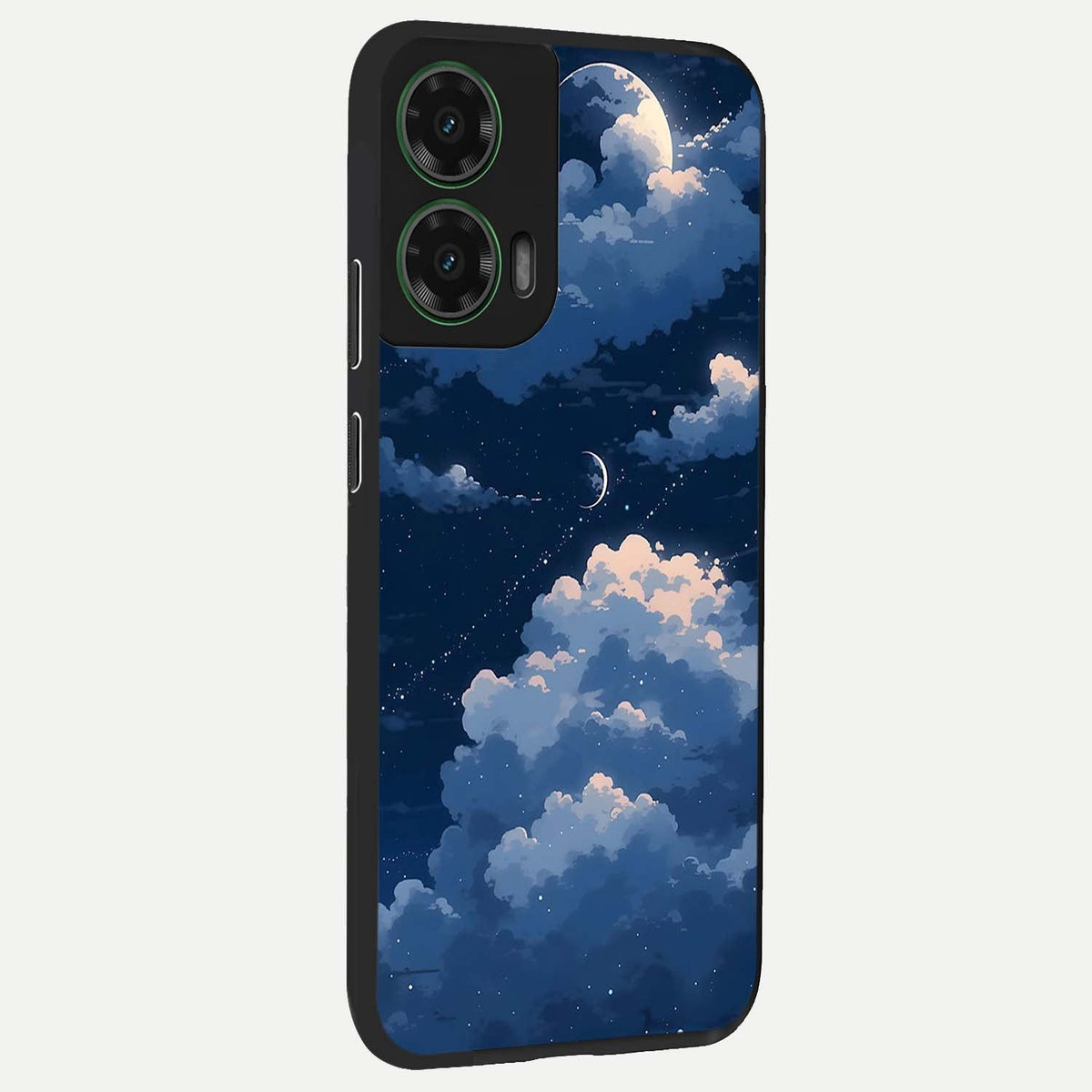  Moon Dream Haze back cover For Moto G35 slim fit glass case with vibrant aesthetic design