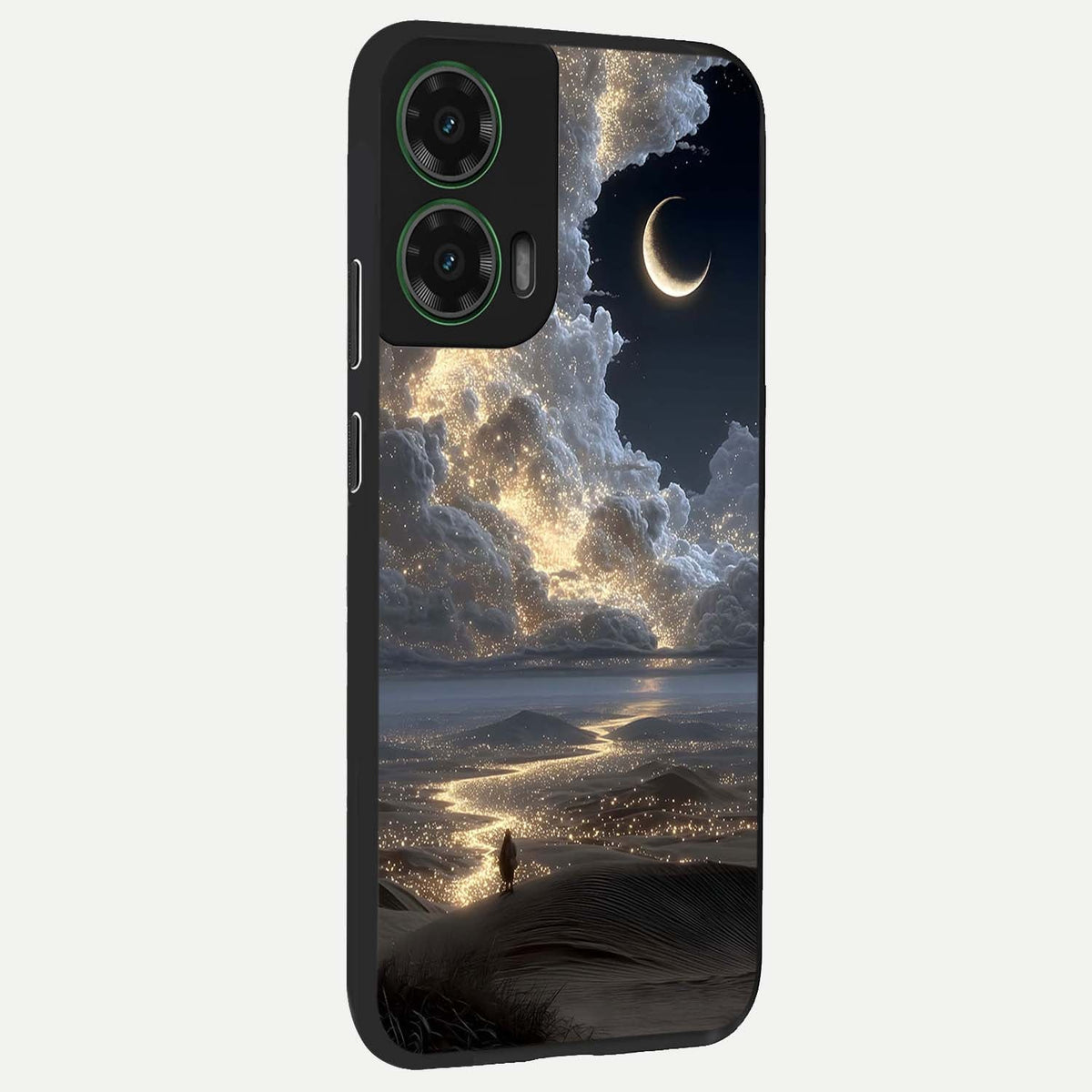  Moonlight Spark Path back cover For Moto G35 slim fit glass case with vibrant aesthetic design