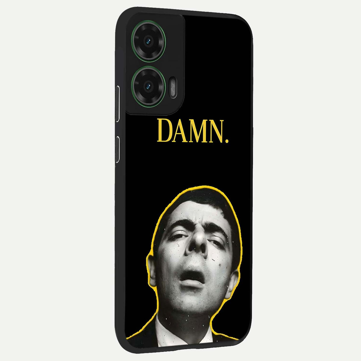  Mr Bean Damn back cover For Moto G35 slim fit glass case with vibrant aesthetic design