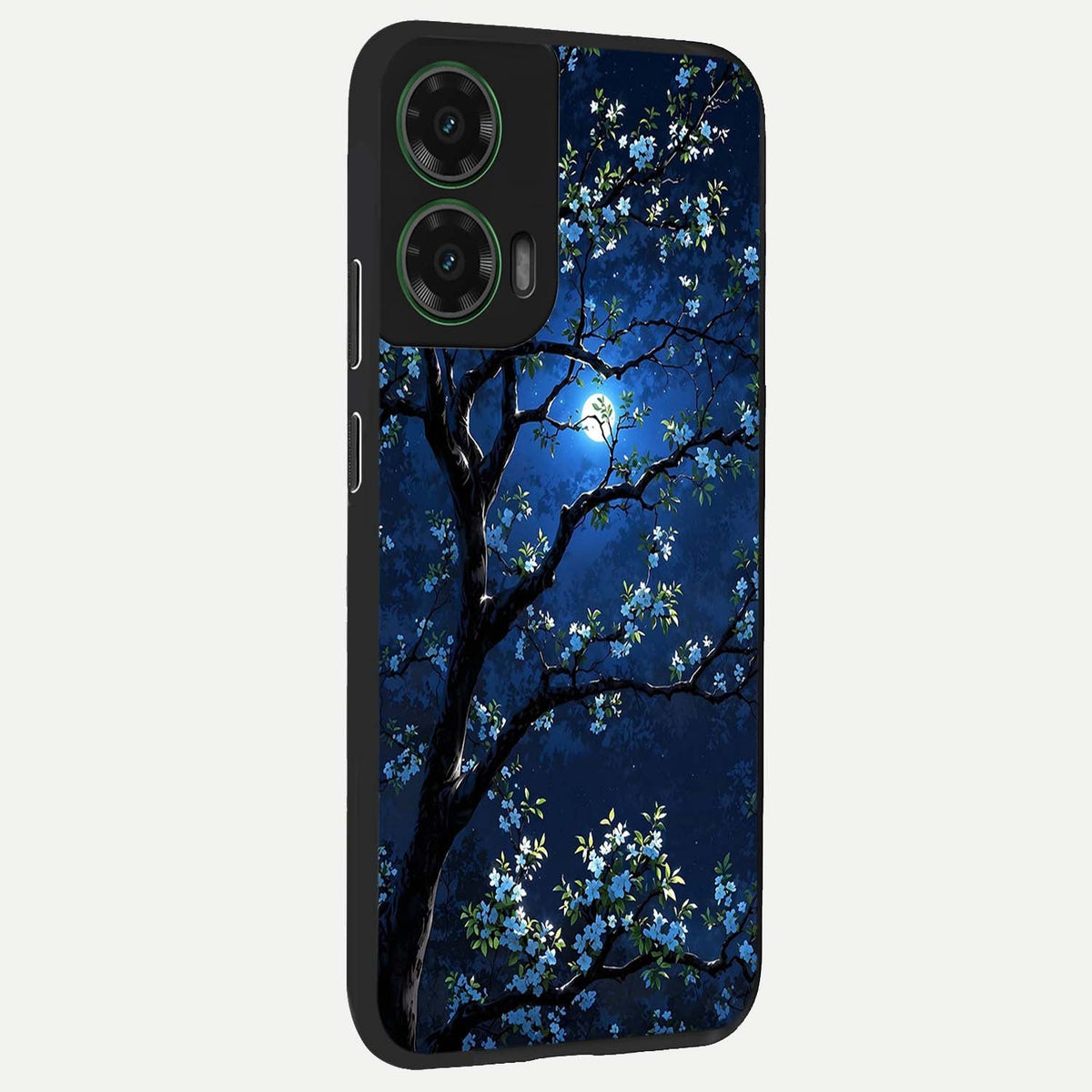  Mystic Floral Night back cover For Moto G35 slim fit glass case with vibrant aesthetic design