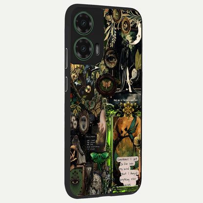  Mystic Woods Secret back cover For Moto G35 slim fit glass case with vibrant aesthetic design