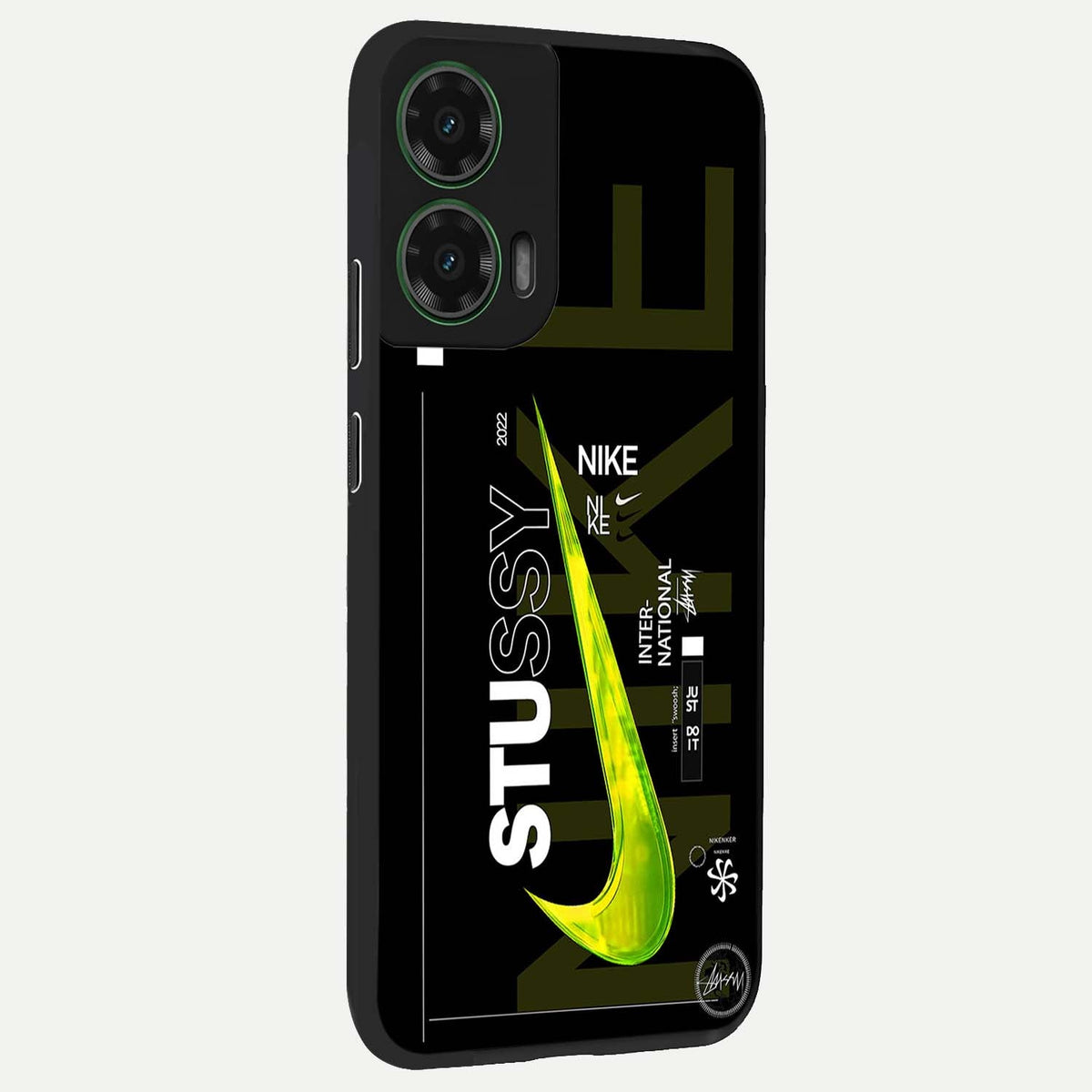  Neon Street Edition back cover For Moto G35 slim fit glass case with vibrant aesthetic design
