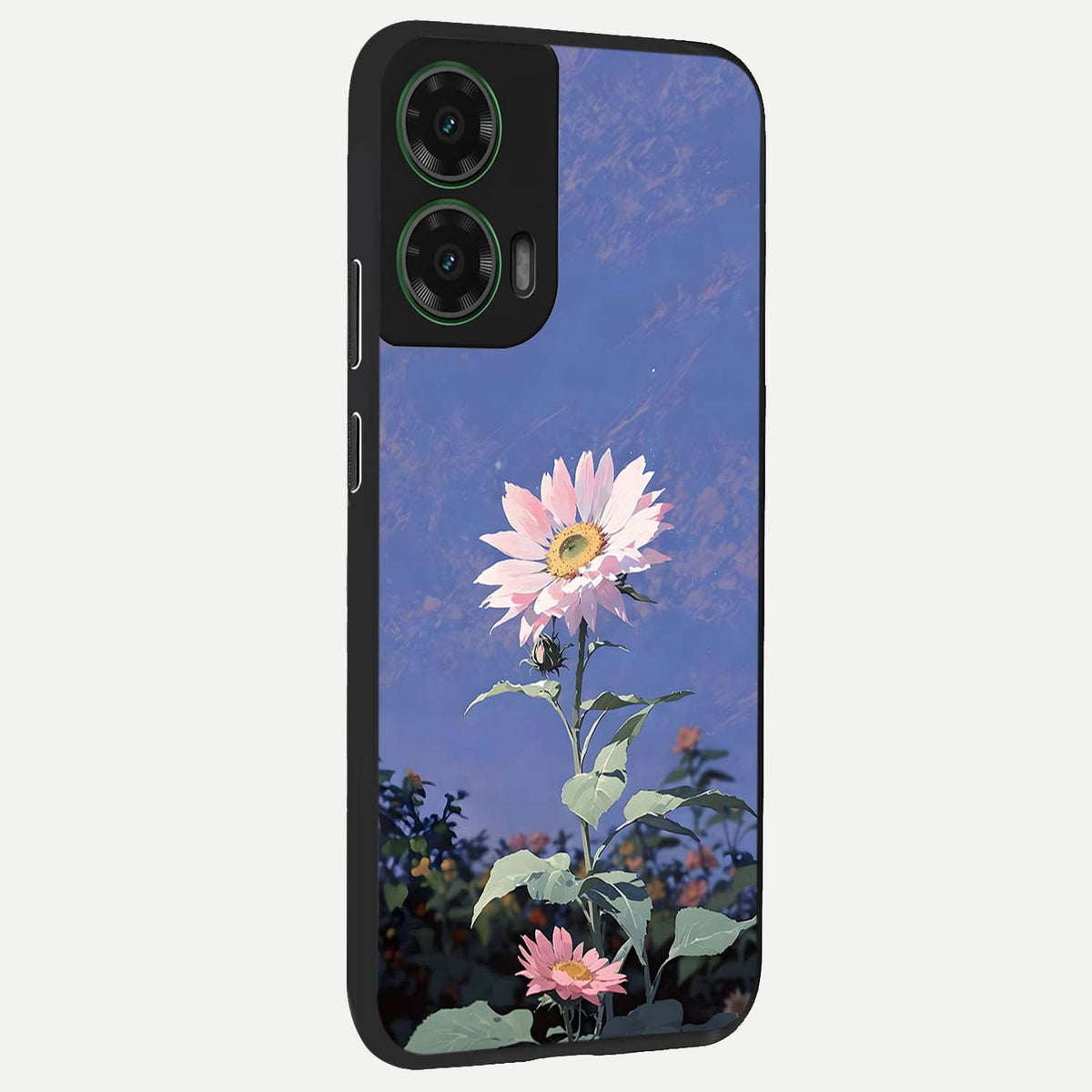  Pink Shells Outline back cover For Moto G35 slim fit glass case with vibrant aesthetic design