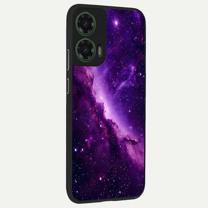  Purple Shade Sky back cover For Moto G35 slim fit glass case with vibrant aesthetic design
