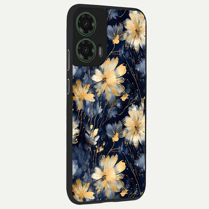  Royal Petal Dream back cover For Moto G35 slim fit glass case with vibrant aesthetic design