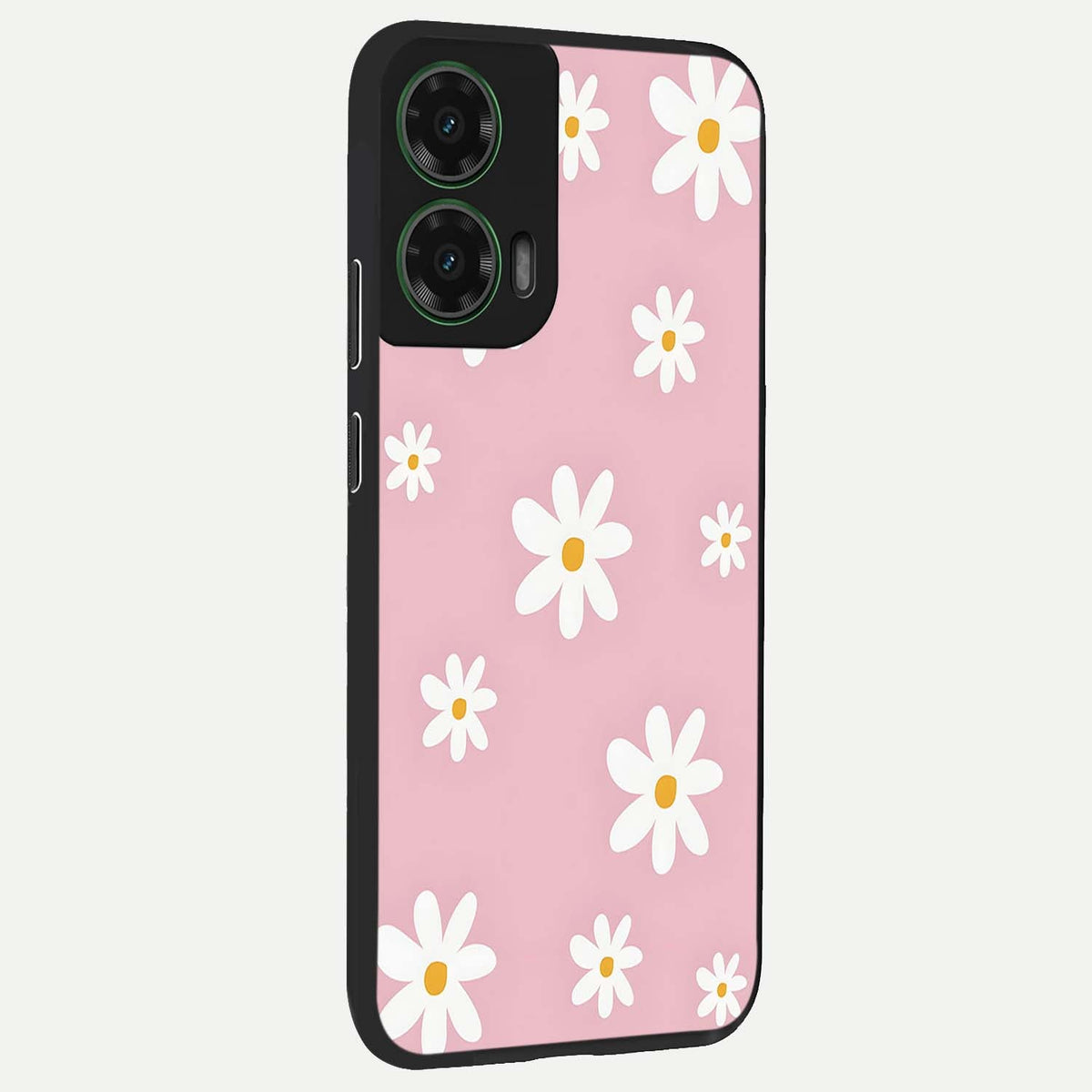  Soft Daisy Bliss back cover For Moto G35 slim fit glass case with vibrant aesthetic design