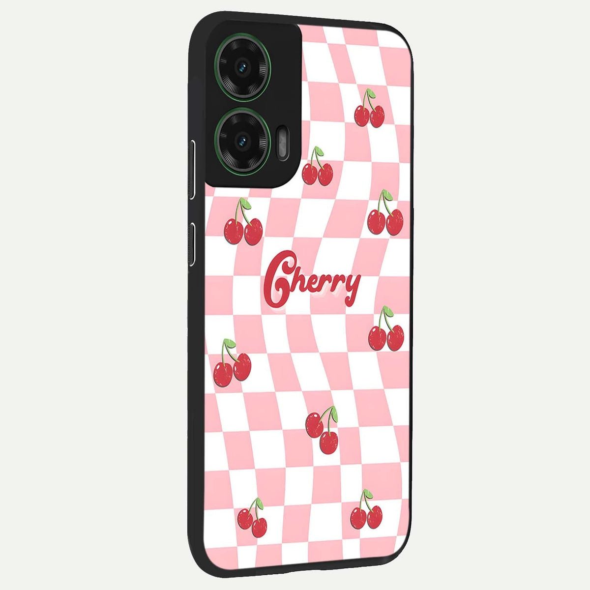  Sweet Cherry Vibes back cover For Moto G35 slim fit glass case with vibrant aesthetic design