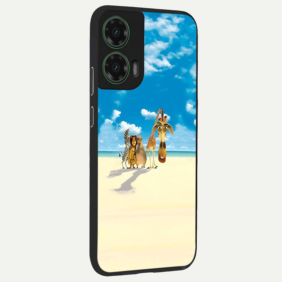  Tropical Fun Squad back cover For Moto G35 slim fit glass case with vibrant aesthetic design