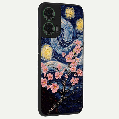  Van Gogh Scenery back cover For Moto G35 slim fit glass case with vibrant aesthetic design