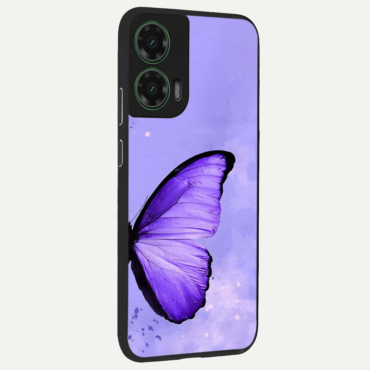  Violet Dream Wing back cover For Moto G35 slim fit glass case with vibrant aesthetic design