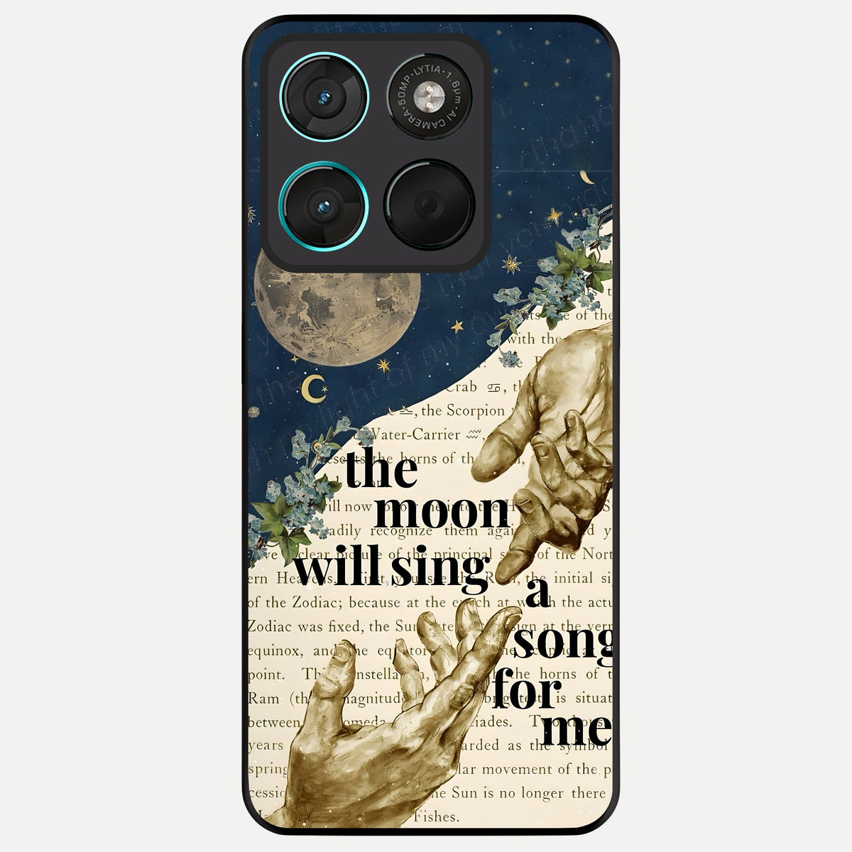  Aesthetic Divine Glass Case For Moto G57 Power back cover – full design glossy printed glass finish