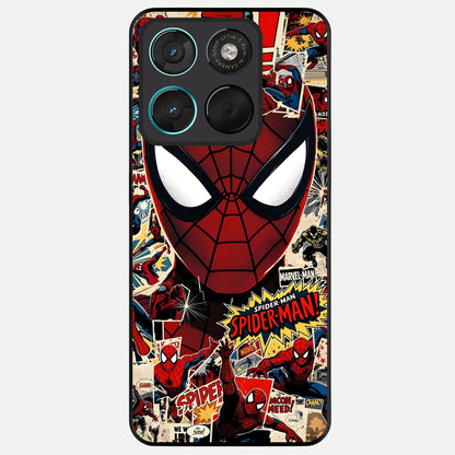 Aesthetic Wonder Spider Glass Case For Moto G57 Power back cover – full design glossy printed glass finish