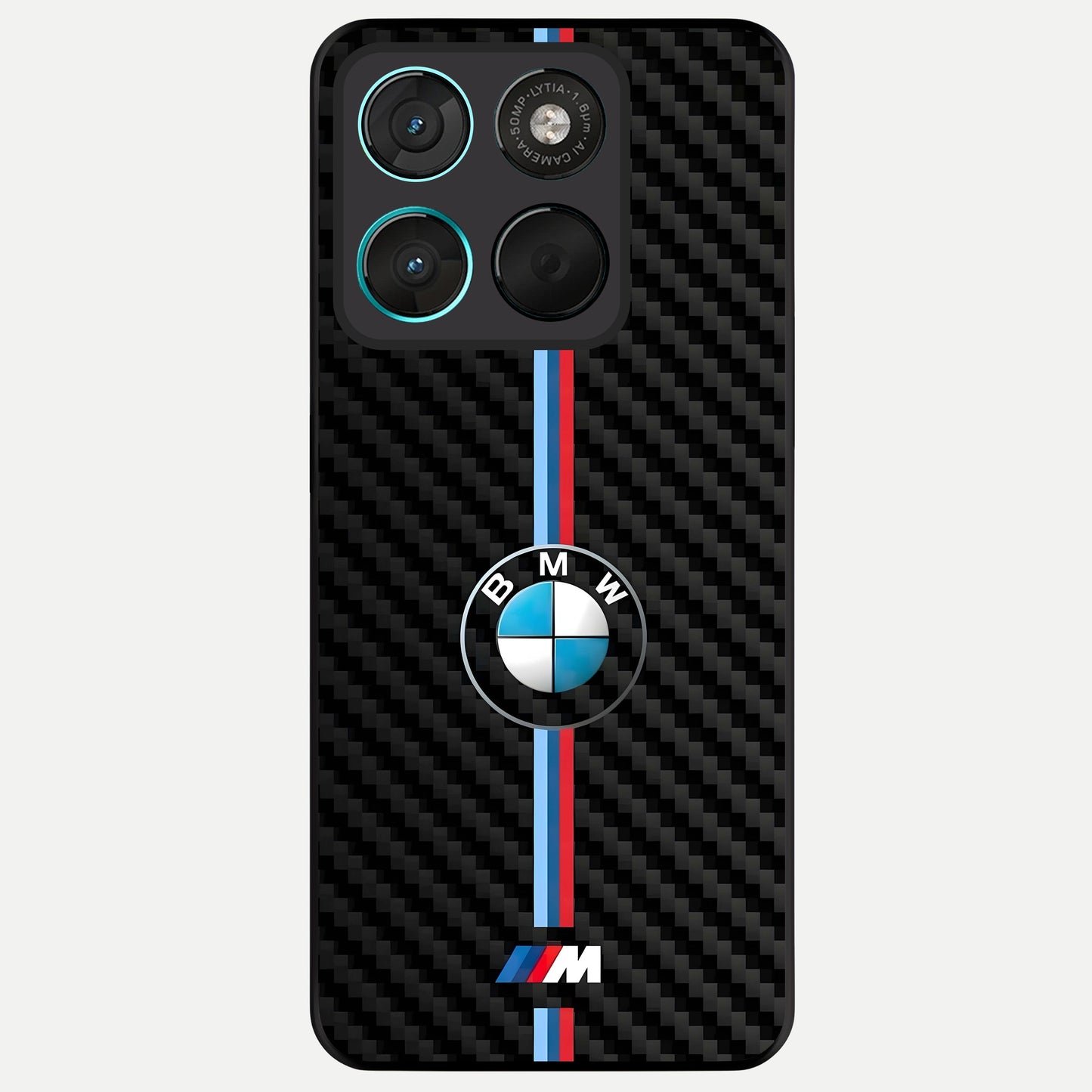  BMW Pattern Glass Case For Moto G57 Power back cover – full design glossy printed glass finish
