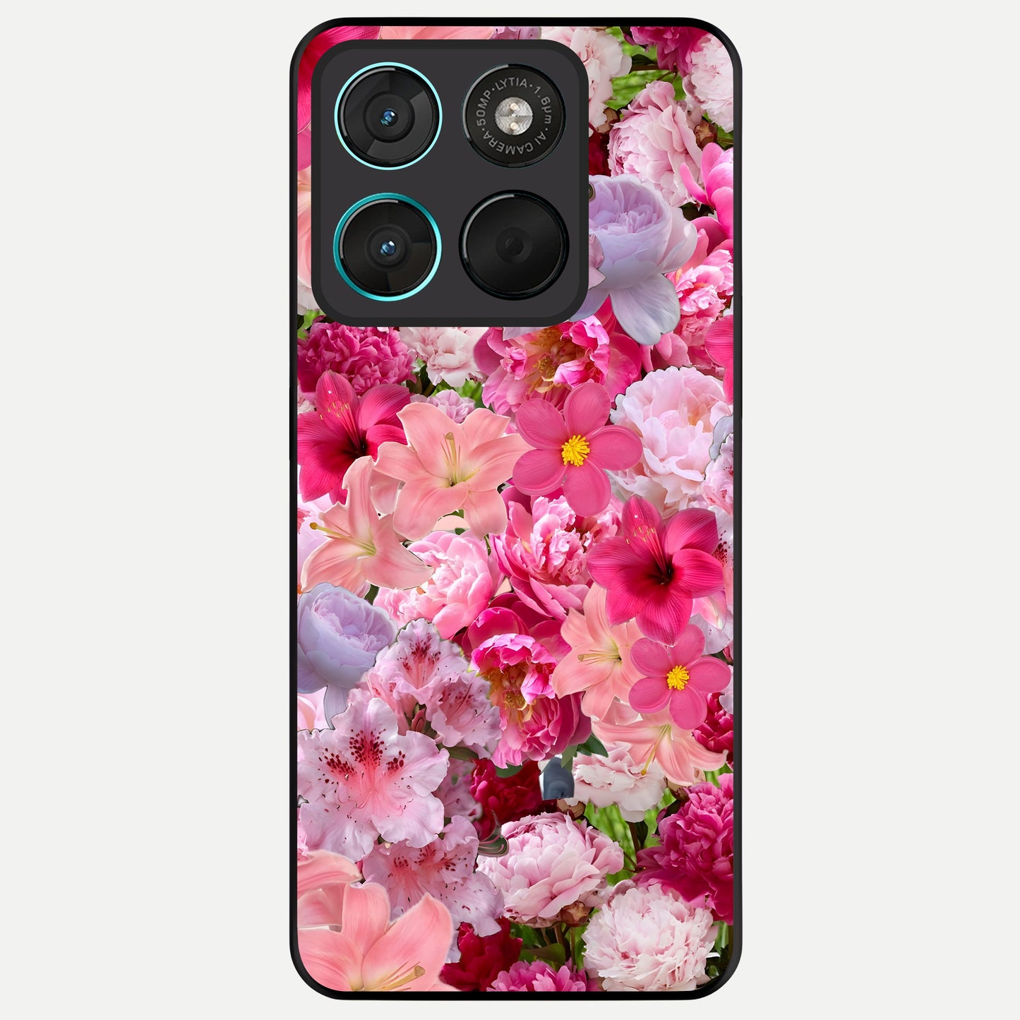  Bloom Crush Fantasy Glass Case For Moto G57 Power back cover – full design glossy printed glass finish