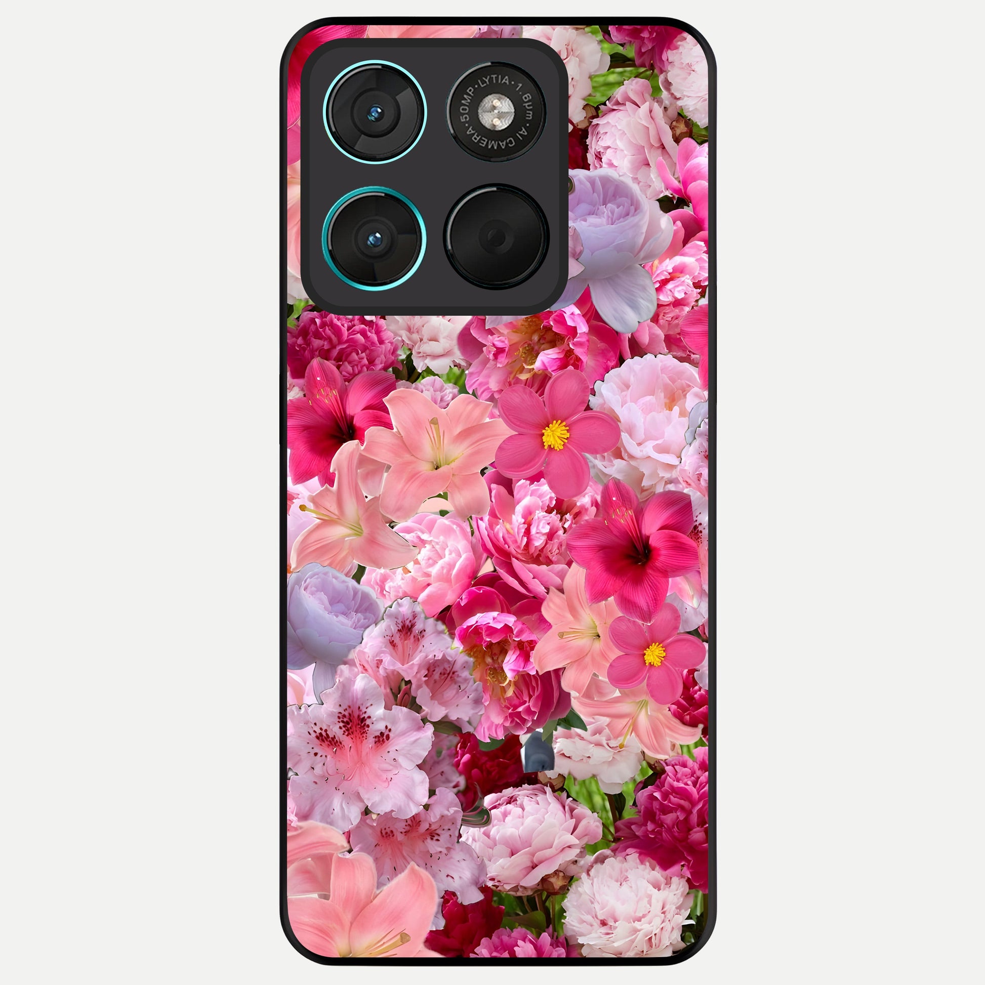  Bloom Crush Fantasy Glass Case For Moto G57 Power back cover – full design glossy printed glass finish