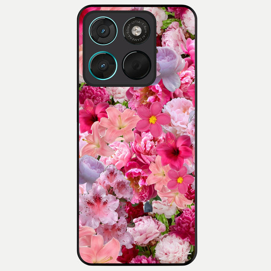  Bloom Crush Fantasy Glass Case For Moto G57 Power back cover – full design glossy printed glass finish