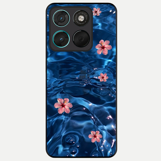  Bloom Thread Art Glass Case For Moto G57 Power back cover – full design glossy printed glass finish