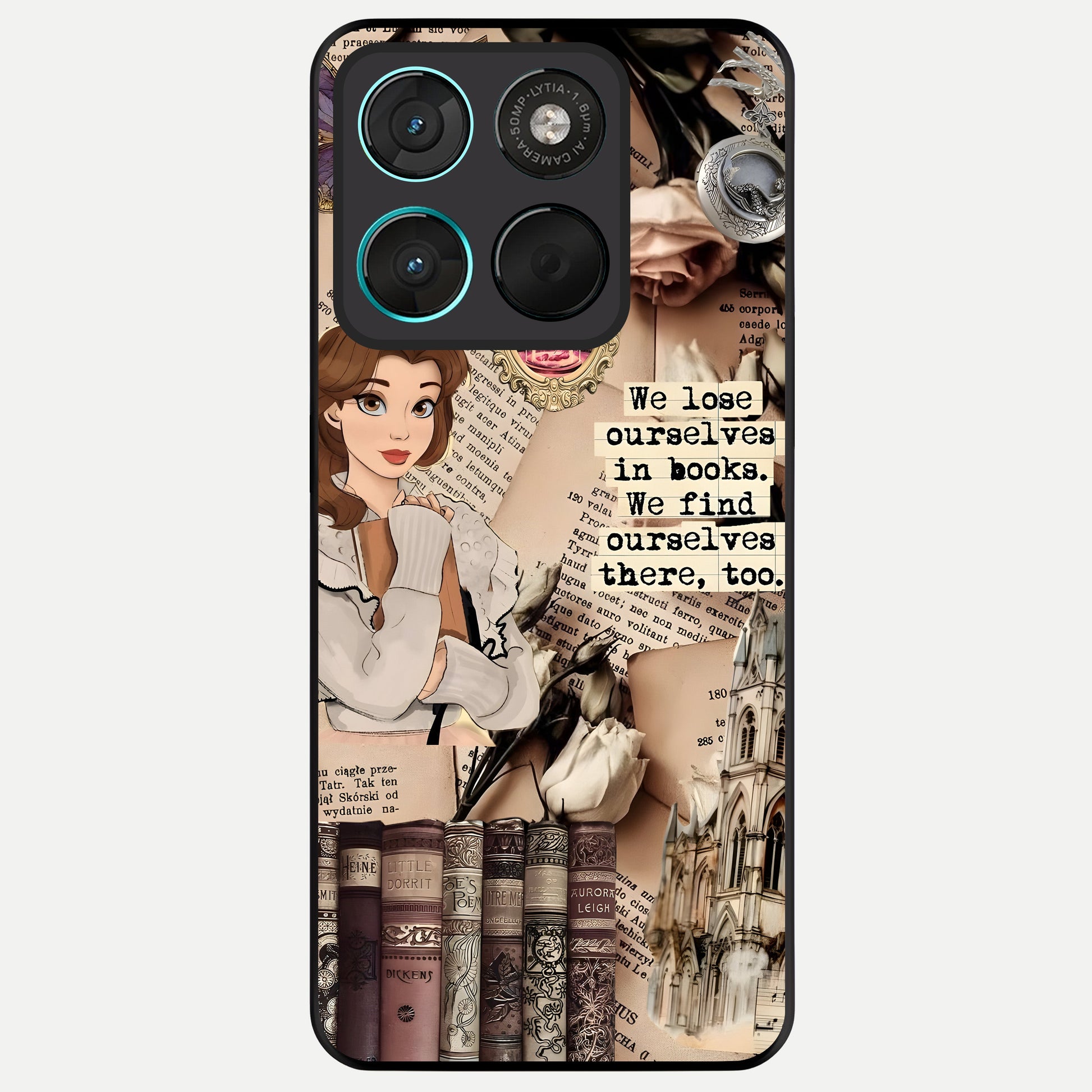  Bookish Dream World Glass Case For Moto G57 Power back cover – full design glossy printed glass finish