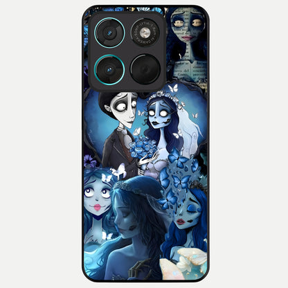  Butterfly Ghost Soul Glass Case For Moto G57 Power back cover – full design glossy printed glass finish