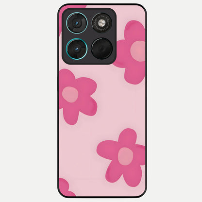  Candy Bloom Dreams Glass Case For Moto G57 Power back cover – full design glossy printed glass finish
