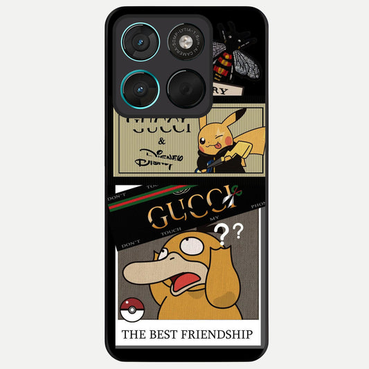  Cartoon Brand Play Mashup Glass Case For Moto G57 Power back cover – full design glossy printed glass finish