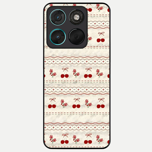  Cherry Bloom Charm Glass Case For Moto G57 Power back cover – full design glossy printed glass finish