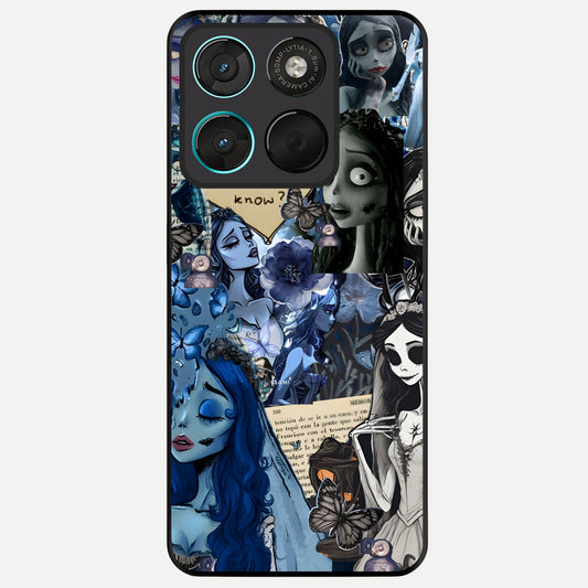  Corpse Bride Posters Glass Case For Moto G57 Power back cover – full design glossy printed glass finish