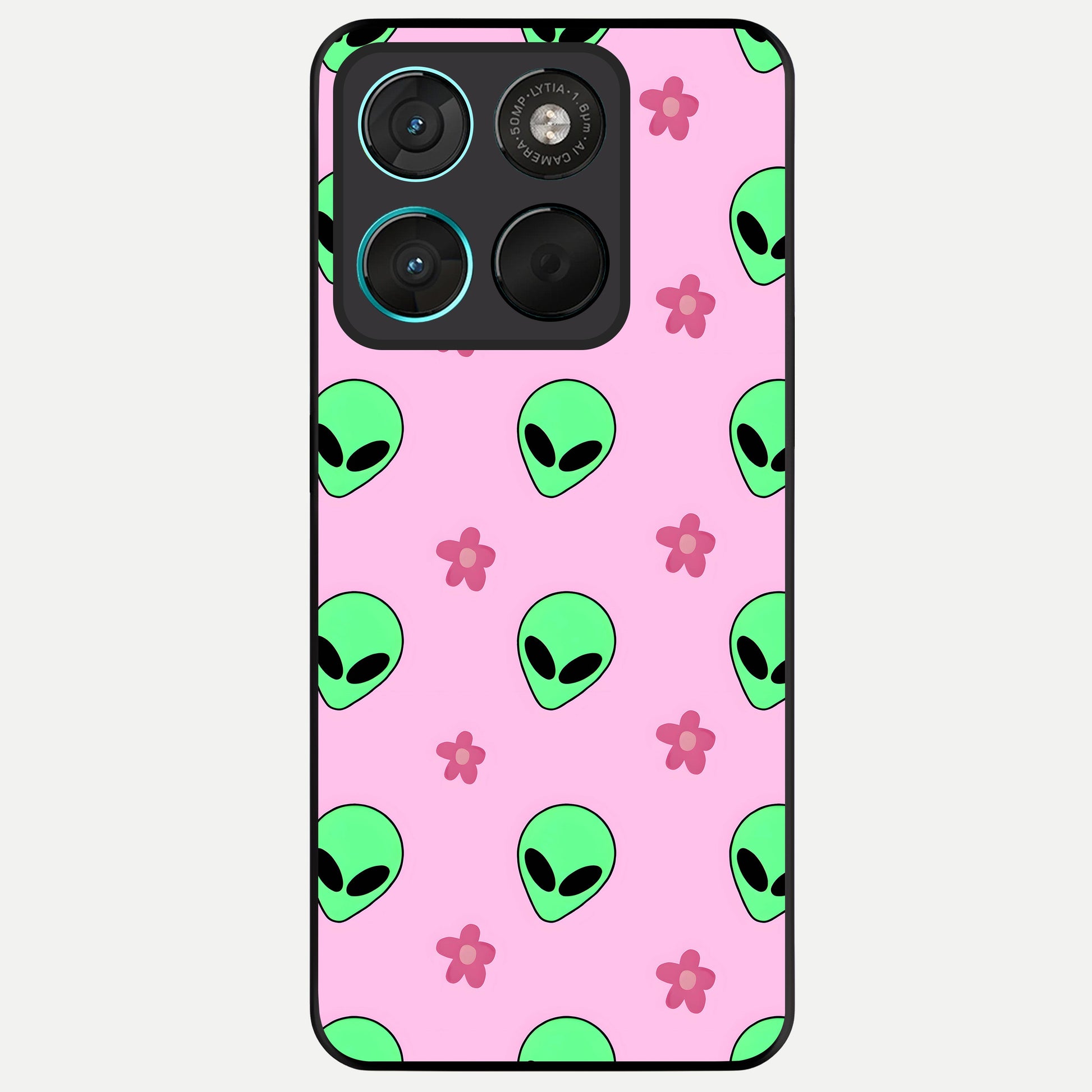  Cosmic Cute Crush Glass Case For Moto G57 Power back cover – full design glossy printed glass finish