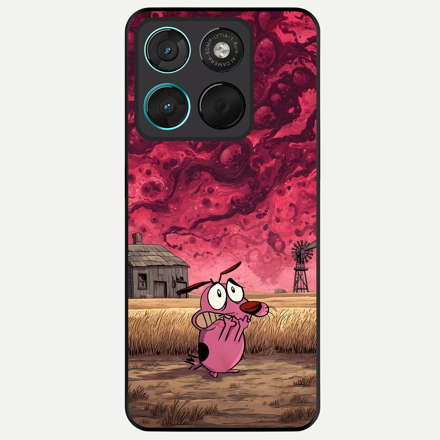  Courage Under Sky Glass Case For Moto G57 Power back cover – full design glossy printed glass finish