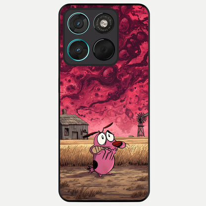  Courage Under Sky Glass Case For Moto G57 Power back cover – full design glossy printed glass finish
