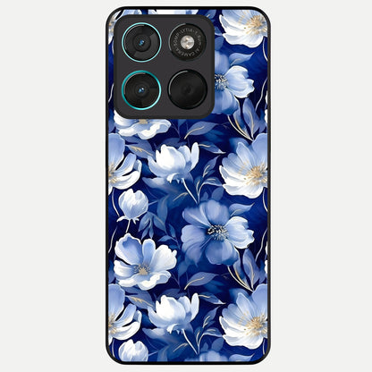  Cute Floral Patterns Glass Case For Moto G57 Power back cover – full design glossy printed glass finish