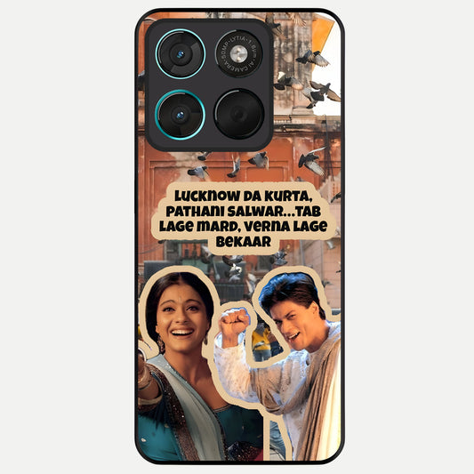  Desi Retro Vibes Glass Case For Moto G57 Power back cover – full design glossy printed glass finish